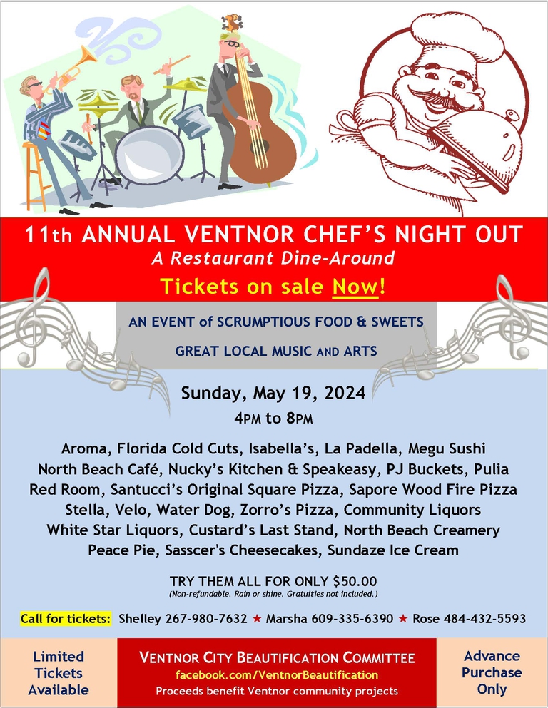 to Ventnor City, New Jersey Chef’s Night Out